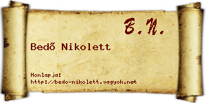 Bedő Nikolett névjegykártya