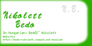 nikolett bedo business card